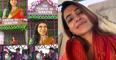 சமந்தா கோவிலில் குடும்பத்துடன் வழிபடும் மக்கள்!