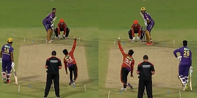 ஒரே ஓவரில் இரண்டு கைகளில் பந்துவீசிய கமிந்து மெண்டிஸ்! விக்கெட்டும் வீழ்த்தினார்! 