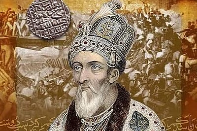 முகலாய மன்னரின் சுவரோவியத்தின் மீது கருப்புச் சாயம் பூச்சு!