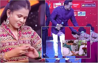 சூர்யவம்சம் படக் காட்சியை மேடையில் அரங்கேற்றிய மணிமேகலை! 