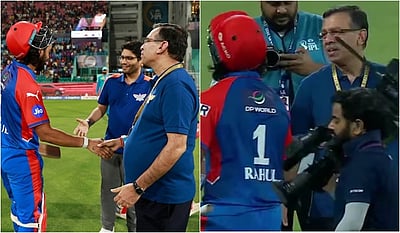 பாராட்டிப் பேச விரும்பிய சஞ்சீவ் கோயங்கா! கண்டுகொள்ளாமல் சென்ற கே.எல்.ராகுல்!