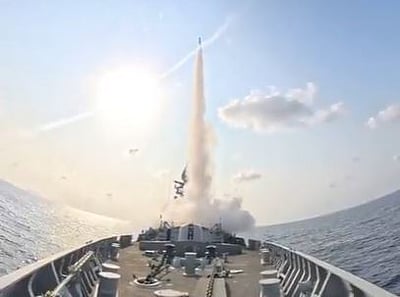 இந்தியப் போர்க்கப்பலின் ஏவுகணைச் சோதனை வெற்றி! 