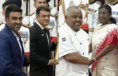 பத்ம விருதுகள் விழாவில் பங்கேற்ற பிரபலங்கள்!  