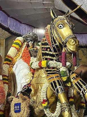 ராமாநுஜா் அவதார உற்சவம்: குதிரை வாகனத்தில் உலா