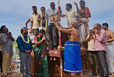 சித்திரைத் தேரோட்டம்: தஞ்சைப் பெரிய கோயிலில் பந்தக்கால் முகூர்த்தம்!