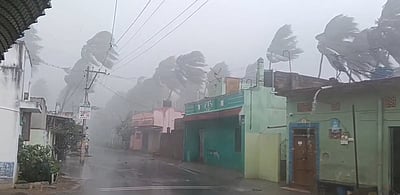 ஆம்பூர் சுற்றுவட்டார பகுதிகளில் சூறாவளி காற்றுடன் கனமழை