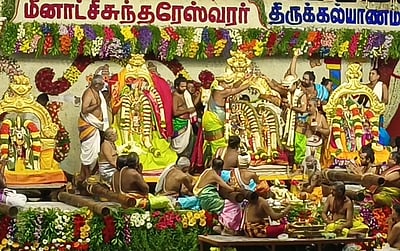 மதுரை மீனாட்சி அம்மன் சுந்தரேசுவரர் திருக்கல்யாணம் கோலாகலம்!