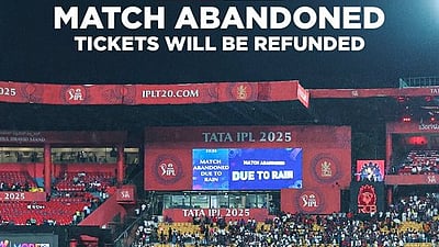 மழையால் கைவிடப்பட்ட போட்டி; டிக்கெட் கட்டணத்தை திருப்பியளிக்கும் ஆர்சிபி!