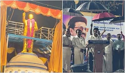 கந்தா்வகோட்டையில் அம்பேத்கா் சிலை: துணை முதல்வா் திறந்து வைத்தாா்