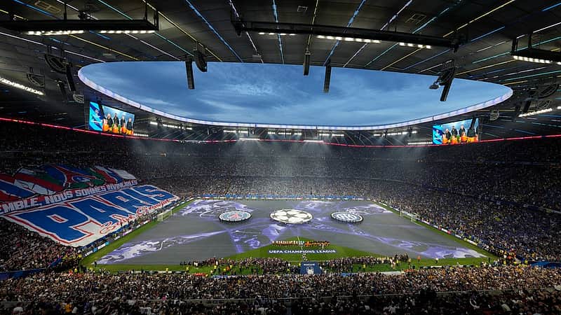 Paris Saint-Germain and Inter Milan at the Allianz Arena in Munich, Germany.