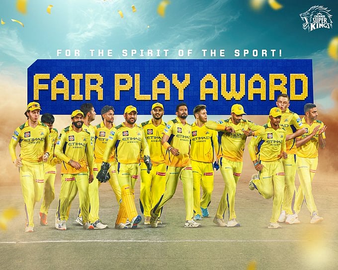 CSK wins Fair Play Award for the 7th time