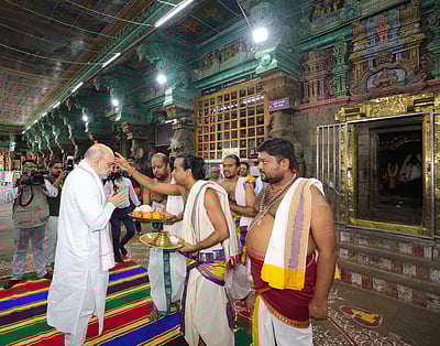 மதுரை மீனாட்சி அம்மன் கோயிலில் அமித்ஷா சாமி தரிசனம் - புகைப்படங்கள்