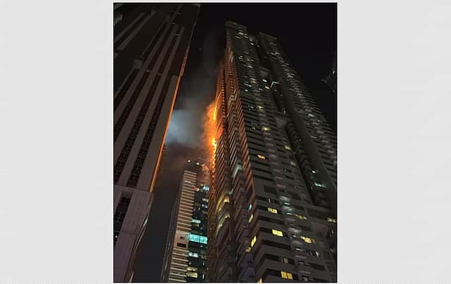 Fire in Dubai Marina high-rise contained after six hours- துபையில் 67 ...