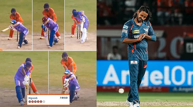 5 wickets in 5 balls Digvesh Rathi