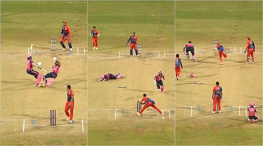 எம்பிஎல்: ரன் ஓடும்போது இடித்துக்கொண்ட பேட்டர்கள், இருவருமே ரன் அவுட் ஆகாத அதிர்ஷ்ட நிகழ்வு!