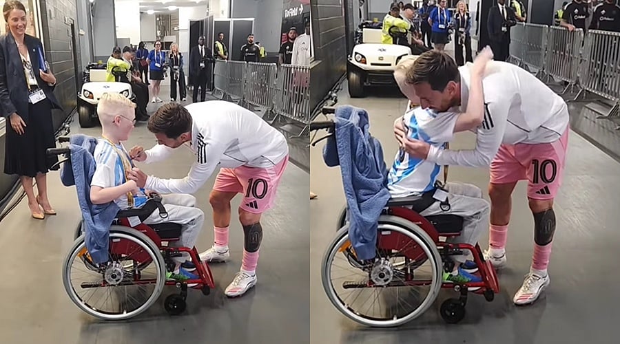 அரியவகை நோயால் பாதிக்கப்பட்ட சிறுவனின் கனவை நிறைவேற்றிய மெஸ்ஸி..! தாய் நெகிழ்ச்சி!