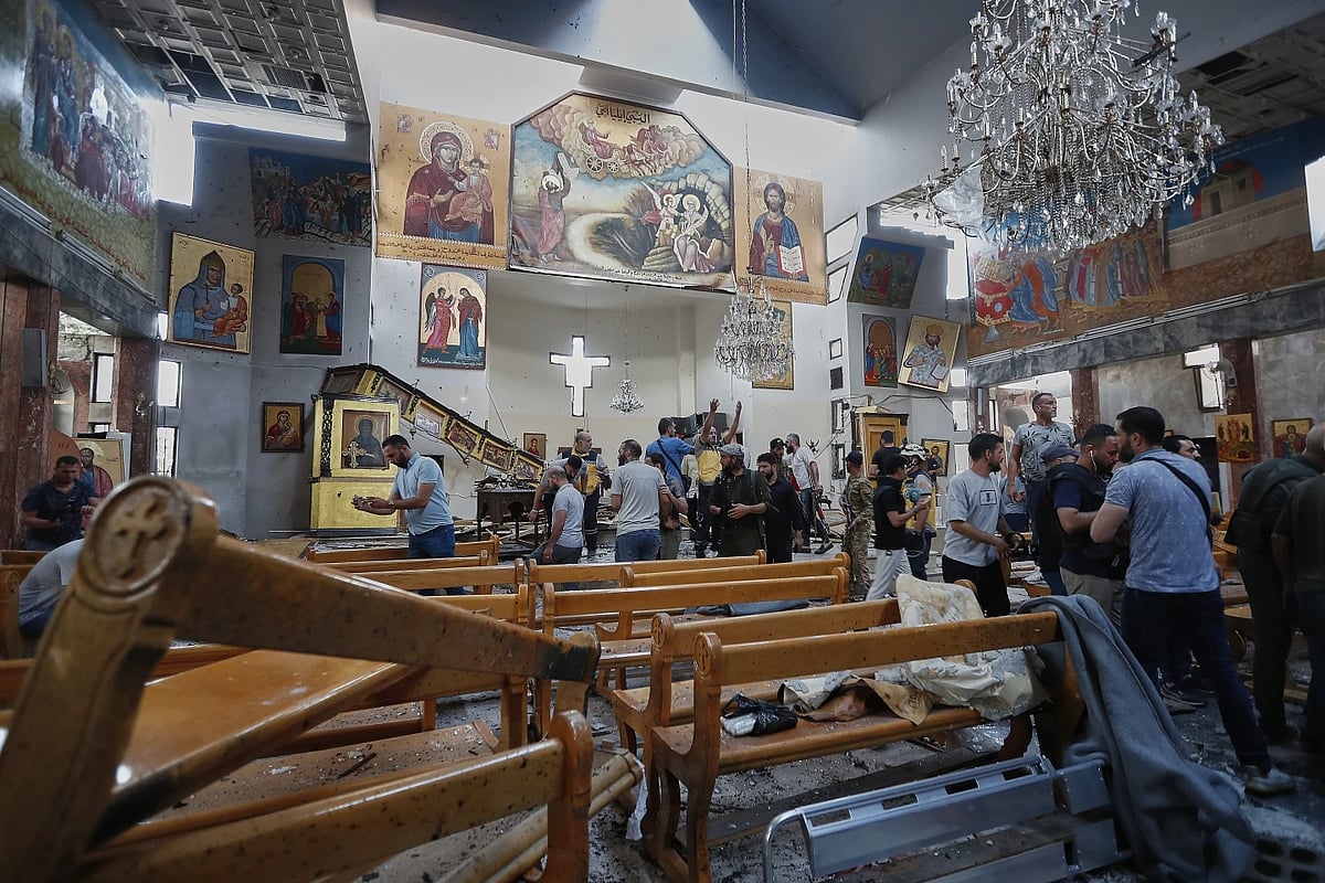 சிரியாவில் தேவாலயத்தில் தற்கொலைப்படை தாக்குதல்- 22 பேர் பலி