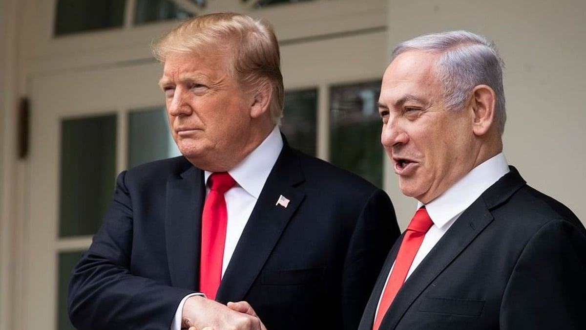 நெதன்யாகு மீதான வழக்கு விசாரணையை உடனே ரத்து செய்க..! - டிரம்ப் வேண்டுகோள்