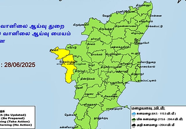 நீலகிரி, கோவையில் இன்று கனமழை எச்சரிக்கை!
