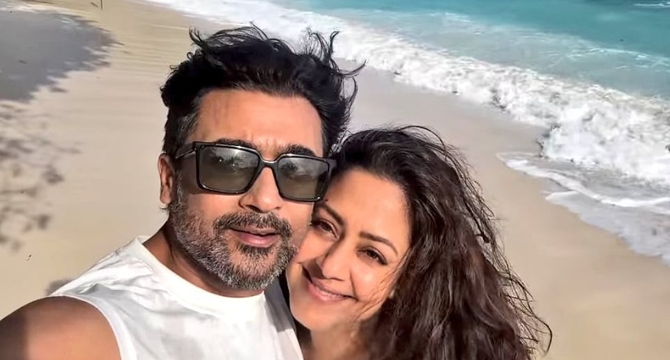 சீஷெல்ஸில் ஒரு காதல்... வைரலான சூர்யா - ஜோதிகா விடியோ!