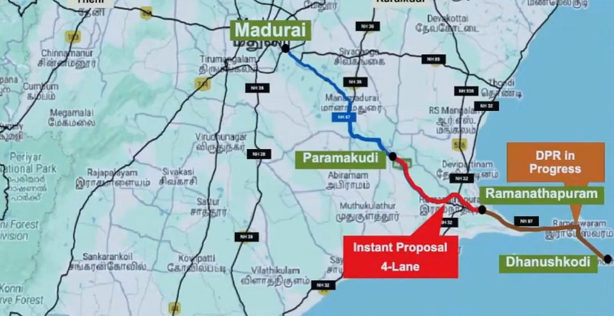 ரூ.1,853 கோடியில் பரமக்குடி - ராமநாதபுரம் நான்குவழிச் சாலைத் திட்டம்: மத்திய அமைச்சரவை ஒப்புதல்