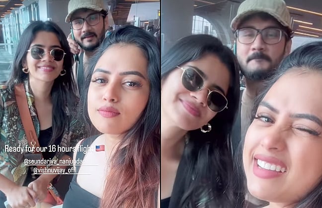 விமான நிலையத்தில் பிக் பாஸ் காதலர்களை சந்தித்த ஃபரீனா!