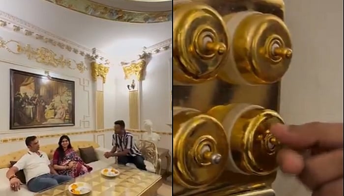 சுவர், சுவிட்ச் அனைத்தும் 24 காரட் தங்கத்தில்! அரசு ஒப்பந்ததாரர் வீடு என்றால் சும்மாவா?