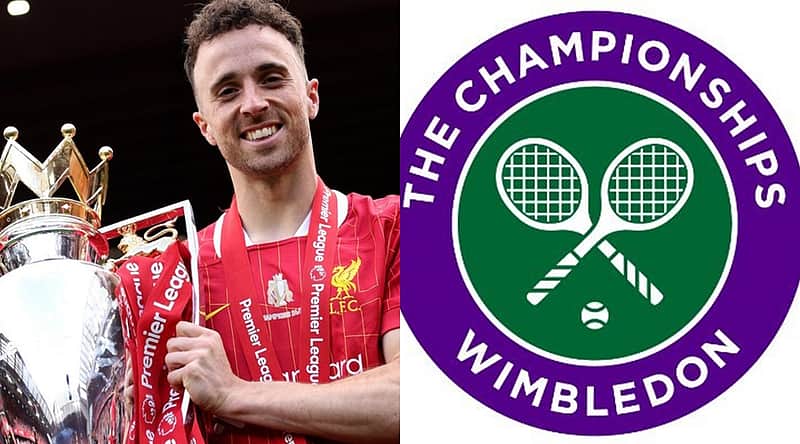 The deceased footballer, the Wimbledon logo.