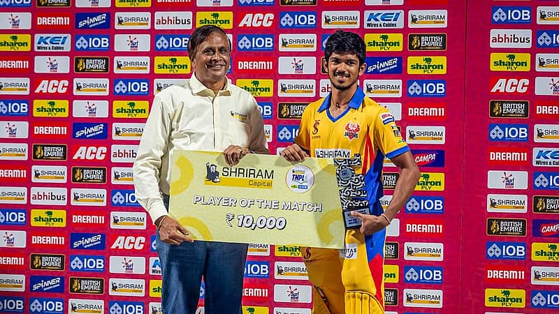 Vimal Khumar won the Man of the Match award.