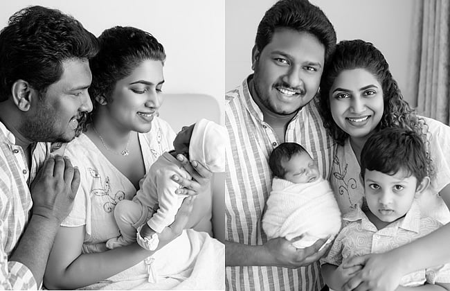 குழந்தை மற்றும் குடும்பத்துடன் சமீரா