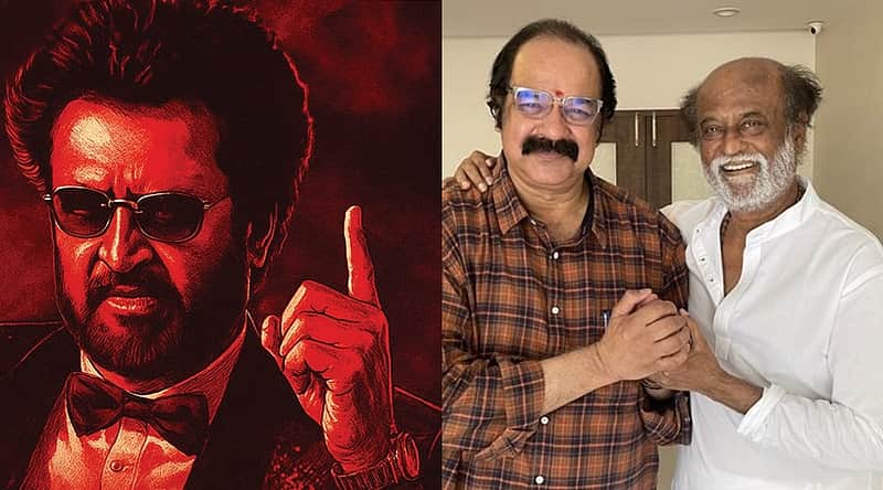 Baasha poster, director Suresh Krishna with Rajinikanth.