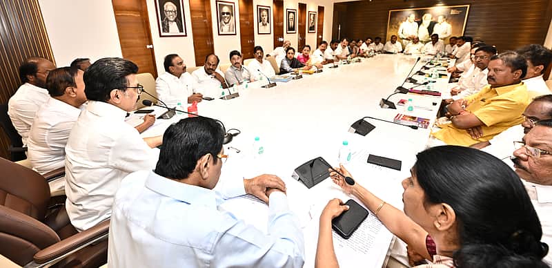 DMK MPs meeting with mk stalin
