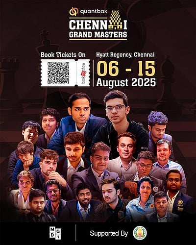 ஆக. 1-இல் சென்னை கிராண்ட்மாஸ்டா்ஸ் செஸ் போட்டி தொடக்கம்: அா்ஜுன் எரிகைசி, அனிஷ் கிரி, விதித் குஜராத்தி பங்கேற்பு