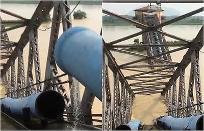 மேற்கு வங்கத்தில் இரும்புப் பாலம் உடைந்து விபத்து!