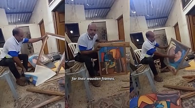 ஓவியங்களைக் கிழித்து, சட்டகங்களை எரித்த பாலஸ்தீன ஓவியர்..! அர்த்தமிழக்கும் கலைகள்!