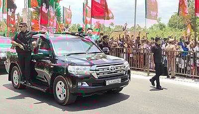 கங்கைகொண்ட சோழபுரத்தில் பிரதமர் மோடி சாலைவலம்!