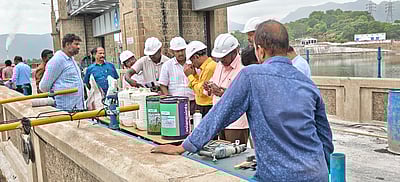 மேட்டூர் அணையில் நீர்வளத்துறை தலைமை பொறியாளர் ஆய்வு  