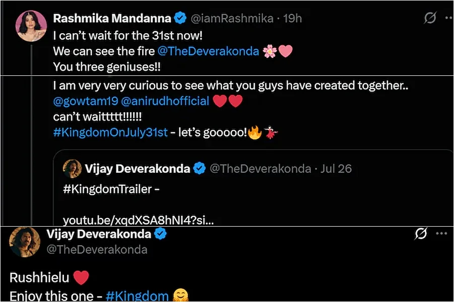 Rashmika's praise and Vijay's response...