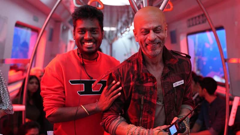 Atlee and Shah Rukh Khan on the set of Jawan.