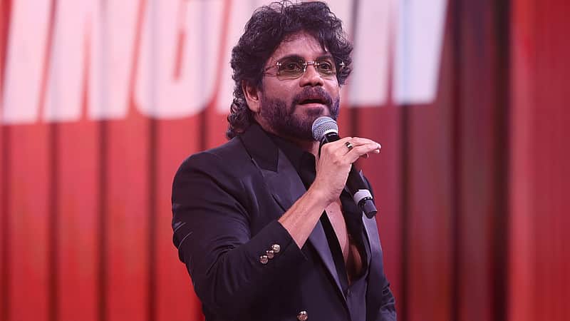 Actor Nagarjuna at the audio launch event...