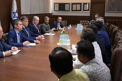 இஸ்ரேல் பிரதமருடன் இந்தியத் தூதர், பத்திரிகையாளர்கள் சந்திப்பு! 
