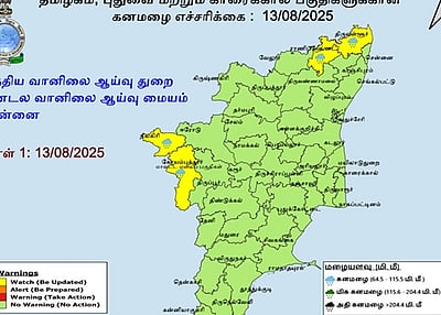 4 மாவட்டங்களில் இன்று கனமழை!