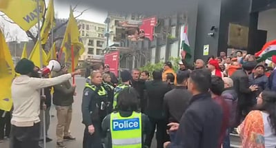 சுதந்திர நாள் கொண்டாட்டத்தில் காலிஸ்தான் ஆதரவாளர்கள் போராட்டம்!