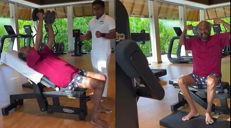 Superstar Rajini workout video viral
