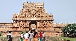பெரிய கோயிலில் கதண்டு கடித்து 4 போ் காயம்