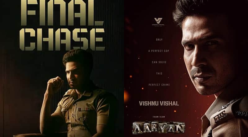 Vishnu Vishal starring Aryan Film Posters.