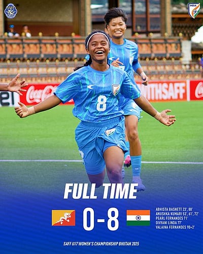 யு 17 கால்பந்து: இந்தியா அபார வெற்றி