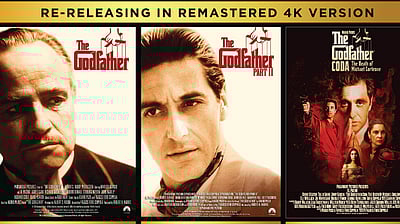 4கே தொழில்நுட்பத்தில் மறுவெளியீடாகும் தி காட்ஃபாதர் - மூன்று பாகங்கள்! 