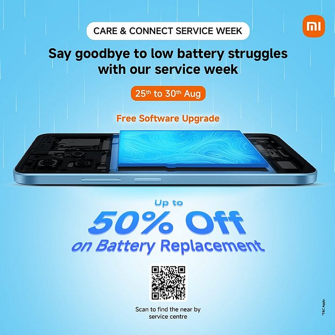 ஷாவ்மி பேட்டரிகளுக்கு 50% தள்ளுபடி! 4 நாள்கள் மட்டுமே...