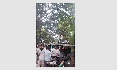 உ.பி.யில் இருசக்கர வாகனத்தில் இருந்து பணத்தை தூக்கிச்சென்ற குரங்கு !  